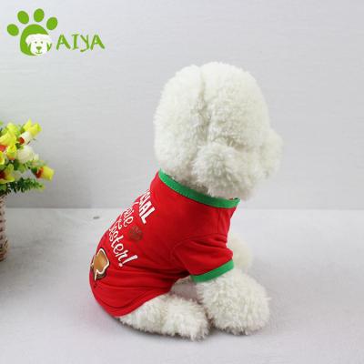 China Free Sample Sustainable Polyester Staple Fiber Fabric T Shirt Pet Apparel Dog Clothes Simply for sale