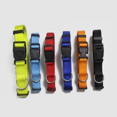 China Sustainable Adjustable Soft Nylon Pet Puppy Collar With Buckle for sale