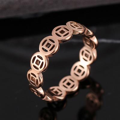 China High Quality Cheap Jewelry FASHIONABLE Ring Lucky Ring Simple Finger Ring Wedding Gift Stainless Steel for sale