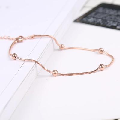 China 2021 TRENDY Jewelry Bangle Stainless Steel Rose Gold Silver Color Snake Chain Bracelet for sale