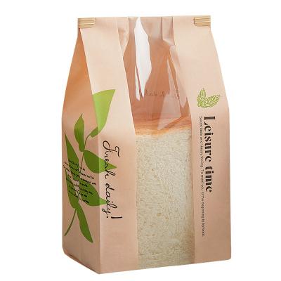 China Recycled Materials Food Grade Custom Printed Greaseproof Sandwich Hot Dog Packaging Brown / White Kraft Paper Bag for sale