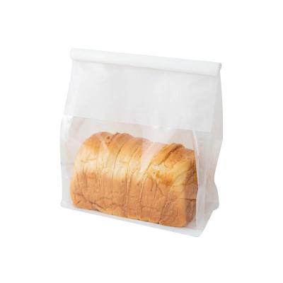 China Recycled Materials Custom Packaging Bags Window Toast Bread Bakery Disposable Transparent Paper Bag for sale