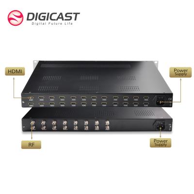 China DIGICAST DVB-T DVB-C ATSC-T ISDB-T and DTMB H.264 Video Coding HD Encoder DMB-9581-8 Modulator for sale