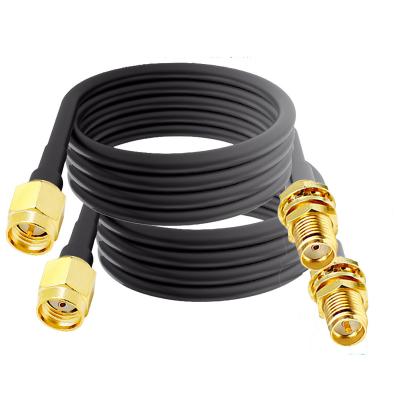 China 100%Bare RP Sma Male Copper Rg58 Patch Line To Sma Female Adapter Coaxial Cable for sale