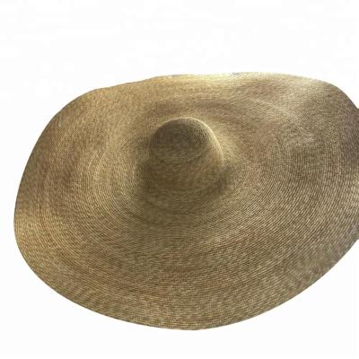 China OEM Eco-friendly Material Fashion Big Hat Over Size Super Wheat Straw Hat For Beach Large Size Cap for sale