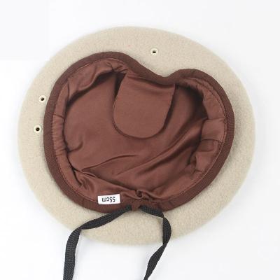 China Factory OEM 100% Classic Wool Police Army Navy Beret Hat Eco-friendly for sale