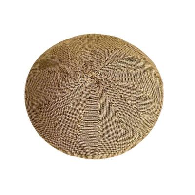 China Eco-Friendly Beret Caps Summer Spring Women Knitted Breathable Slim Simple Adult Girls Painter Pumpkin Hat for sale