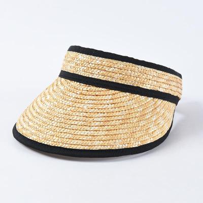 China Straw Sun Hat Wild Seaside Empty Female Holiday Straw Sun Hat Wild Seaside Top Hat Summer Eco-friendly Raw Material New for sale