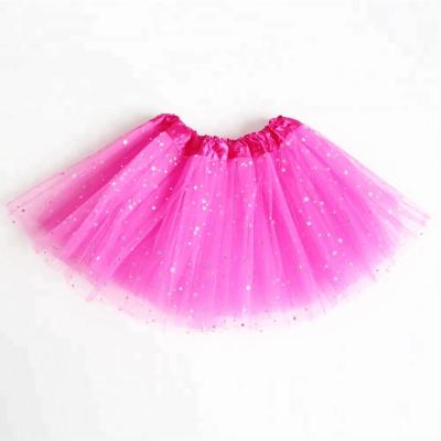 China girls Mini Petite Tutu Foil Style Anti-wrinkle print star tutu skirts with multi colors for sale