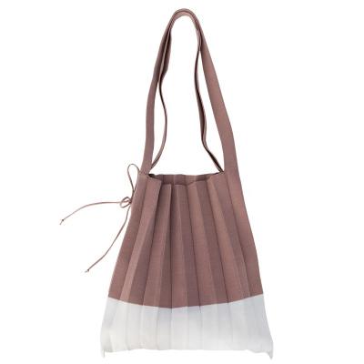 China Eco-friendly Material Women's Splicing Joint Winter Knit Folding Ply Tote Bag With Multi Colors for sale