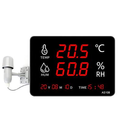 China ABS+ Tempered Glass External Waterproof Digital LED Temperature And Humidity Display Sensor AS108E for sale