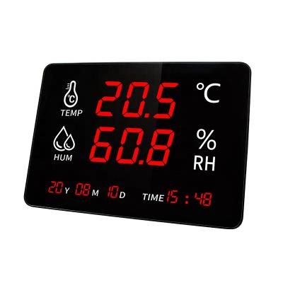 China Digital Thermometer Hygrometer LED Temperature Humidity Display Transmitter For Warehouse 297*210*20mm for sale