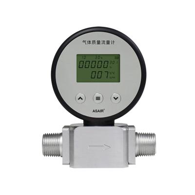 China Hot Selling Mass Flow Meter 2021 Gas Mass Flow Meter Air Circulation Meter ASAIR AMS2106 Display for sale