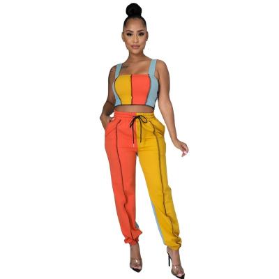 China 2021 summer New fashion arrivals ladies clothes spring and summer casual slim vest sports two-piece suit for sale