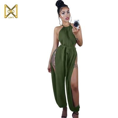 Chine 2021 color casual sexy sleeveless backless suspenders open-backed pants jumpsuit comfortable party wear à vendre