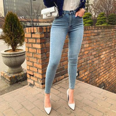 Chine European and American women's retro high-waisted stretch-leg jeans women's trendy slim trousers à vendre