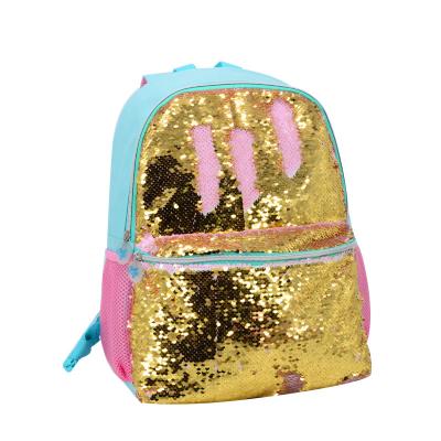 China Light Weight Ready To Ship PVC Casual Bookbags Girls Sequin Bag Fashion Unisex School Bags for sale