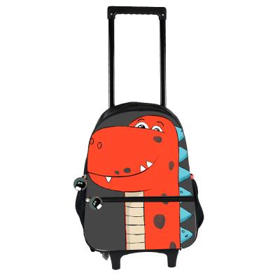 China With 16inch Dinosaur Bag Trolley School Simple Design Tire Wheeled Bags for sale