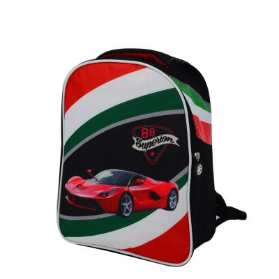 China 2021 New Light Weight Cartoon Pattern Kindergarten Kids School Bag Backpack Racing Car Funny Preschool Bags for sale