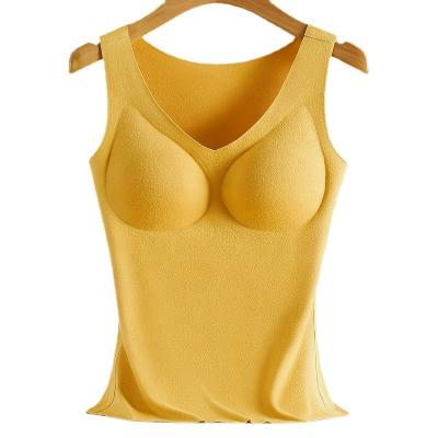 China Breathable fleece vest for women winter vermouth brassiere warm self-heating fiber belt thickened bottom thermal underwear for sale