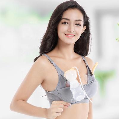 China New Foreign Trade Breathable Breast Pump Hands Free Special Breast Sucking Bra Front Button No Steel Ring No Trace Breast Sucking Bra for sale