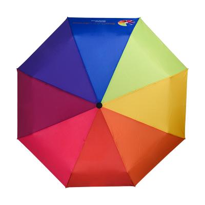 China Colorful digital custom windproof 3 fold printing souvenir sun umbrella high quality hot sale minimalist umbrella for sale