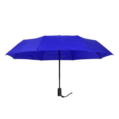 China Wholesale Full Automatic Blue Color Automobile Folding 3 Fold Open Narrow Umbrella 21inch for sale