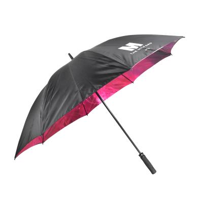 China Wholesale Luxury Digital Print 2 Layer Golf Windproof Umbrella Fiberglass Wholesale China Manufacture for sale