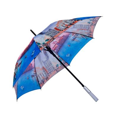 China Wholesale Auto Open Straight Digital Printing Painted Dye Sublimation Photo Umbrellas for sale