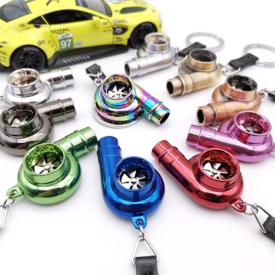 China Wholesale car modified jdm turbo fashion pendant alloy 3D metal car turbo main chain fan metal turbo main chain fan for sale