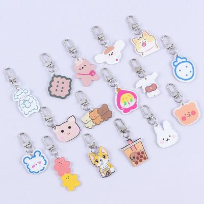 China Custom creative advertising key chain double-sided pendant cute manufacturers acrylic key chain cartoon DIY animation for sale