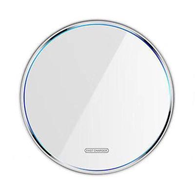 China Mobile Phone Novel Products Mirror 15W QI Mobile Phone Wireless Charger 10W Aluminum Acrylic Wireless Charger Mobile Phone Accessories for sale