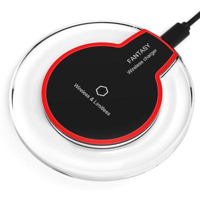 China Mobile phone charging 2021 new arrivals products crystal base charger mobile phone accessories wireless charging wireless charger for sale