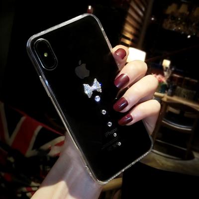 China New Custom Transparent Soft Rhinestone Shockproof Mobile Phone Shell Clear Case Fits iPhone13 Mobile Phone Case for sale