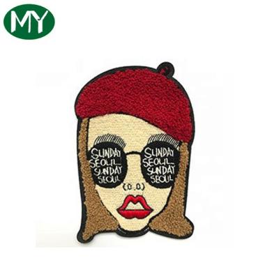 China factory price sports girl sequins 3D iron-on embroidery patches for sale