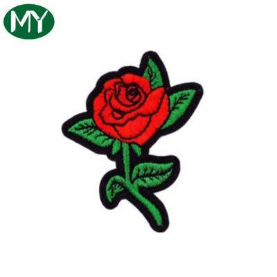 China 2018 NEW Wholesale Rose 3D Flower Embroidery Patches For Apparel for sale