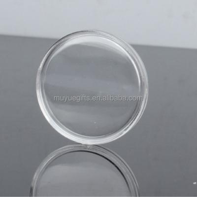 China Recyclable Clear Plexiglass Coin Capsules Acrylic Transparent Small Round Box For Coin for sale