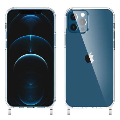 China Hot Selling Shockproof Acrylic Clear Empty PC Case With Cross - Shockproof Body Hook Hole Mobile Phone Cover For iPhone 14 pro Max For Iphone 13 for sale