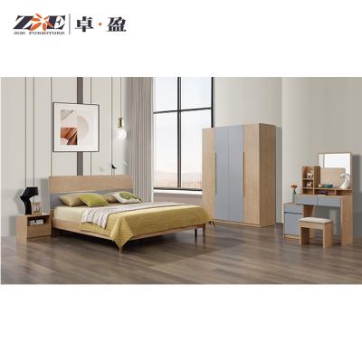 China Modern Design Furniture Queen Cooling Simple Wooden Home Bedroom Designs for sale