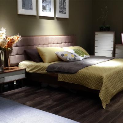 China Modern Wooden Double Bed Set Furniture Models for sale