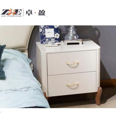 China Modern European Design Furniture Beds Beds Wooden Nightstand Stand Table With Two Drawers for sale