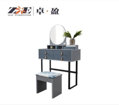 China Modern Bedroom Furniture Bedroom Furniture Dressing Table and Modern Mirror Furniture with Four Drawers for sale