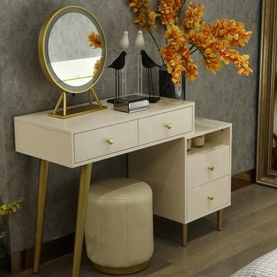 China Latest modern high gloss white mirrored dressers and trunk sets for sale