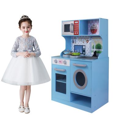 China WEIFU China WOODEN Play Kitchen House Set Miniature Wooden Christmas Kids Kitchen Play Set With Sink for sale