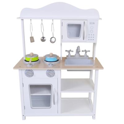 China Educational Play Kitchen Toy Kids Plywood Play Kitchen Pretend Cook Play Game Home Kitchen for sale