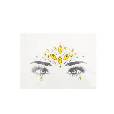 China Halloween Customized Temporary Face Gems Crystal Jewelry Diamond Body Jewels Tattoo Sticker for sale