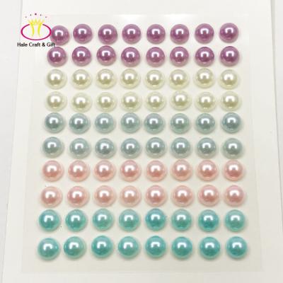 China New Decorative Sticker Promotional Self Adhesive Flat Back Beads And Rhinestone Acrylic Sticker With Glue for sale