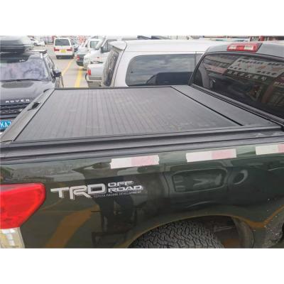 China Aluminum Alloy and Stainless Steel Roll Cover Flap Tonneau Roll-Up Cover For Toyota Tundra for sale