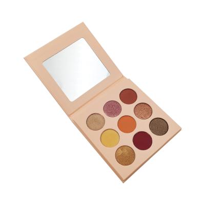 China OEM Waterproof Palette Custom Your Own Brand Square Eyeshadow Palette 9 Colors Shimmer Vegan Makeup Palette for sale