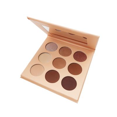 China Custom Logo Organic Eye Makeup Eyeshadow Palette Waterproof Makeup Cosmetics Private Label 9 Colors Eyeshadow Palette for sale